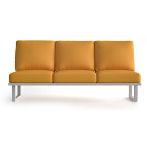 Żółta 3-osobowa sofa ogrodowa jasnymi nóżkami Marie Claire Home Angie