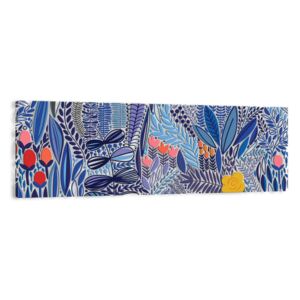 Obraz na płótnie ARTTOR Hawajski ogród - kwiaty rysunek, AB140x50-2944, 140x50 cm