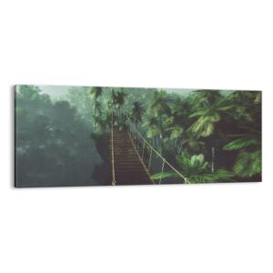 Obraz na płótnie ARTTOR Nad kipielą zieleni - palma dżungla, AB120x50-3674, 120x50 cm