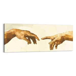 Obraz na płótnie ARTTOR Boska geometria - dłonie przyjaźń, AB120x50-3713, 120x50 cm