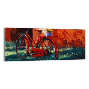 Obraz na płótnie ARTTOR I want to ride my bicycle - rower doniczka cień, AB120x50-3712, 120x50 cm