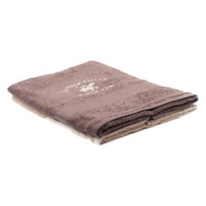 Zestaw brązowego i beżowego ręcznika Beverly Hills Polo Club Tommy Orj, 50x100 cm