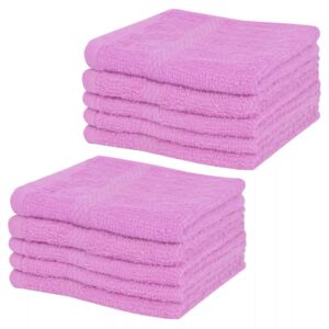Ręczniki, 10 szt., bawełna 360 g/m², 30x30 cm, różowe