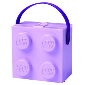 LEGO pudełko śniadaniowe z uchwytem, fioletowe, BEZPŁATNY ODBIÓR: WROCŁAW!