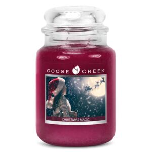 Świeczka zapachowa w szklanym pojemniku Goose Creek Urok Bożego Narodzenia, 150 godz. palenia