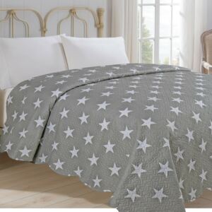 Jahu Narzuta na łóżko Stars szary, 220 x 240 cm