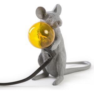 Lampa Mouse szara siedząca