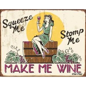 Metalowa tabliczka Moore - make me wine, (32 x 41 cm)