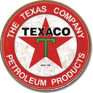Metalowa tabliczka Texaco - The Texas Company, (40 x 31,5 cm)
