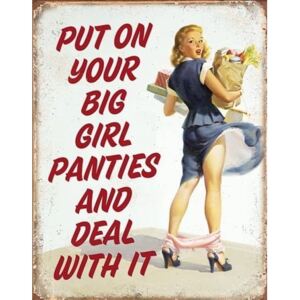 Metalowa tabliczka Big Girl Panties, (31,8 x 40,6 cm)