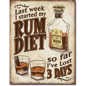 Metalowa tabliczka Rum Diet, (30 x 42 cm)
