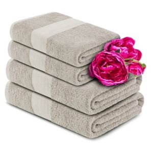 Komplet ręczników średnich 4 szt. LENTE kremowy