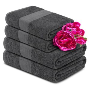 Komplet ręczników średnich 4 szt. LENTE szary