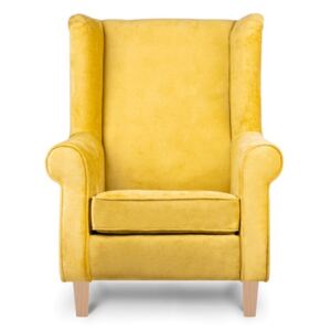 Fotel MILES żółty/buk