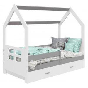 Łóżko Domek dziecięce 160x80 dla dzieci biały D3D