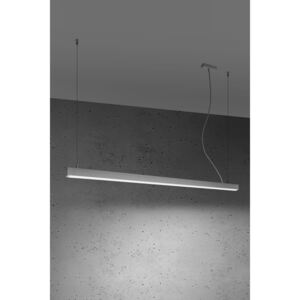 Lampa Wisząca PINNE 1450 BIAŁA Zwis na Sufit Żyrandol Oprawa Sufitowa Zimna Barwa Światła LED Minimalistyczny Styl Loft Oświetlenie Moduł LEDowy Ideal