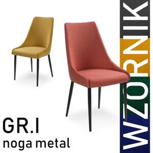Krzesło OLIVIER - wzornik tkanin GR1/ metal