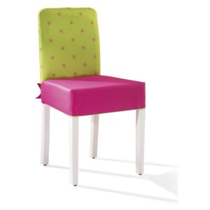 Krzesło tapicerowane Ribbon, różowo - zielone