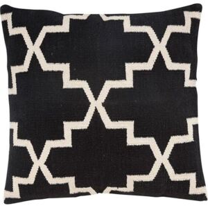 Poduszka dekoracyjna Woven 60x60 cm czarno-biała