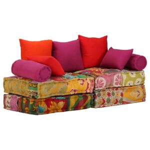 Modułowa sofa patchworkowa, 2-osobowa
