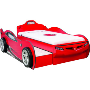 Łóżko dziecięce Coupe z płyty wiórowej w kolorze czerwonym, 190x90 cm