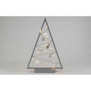 Świetlna dekoracja szara - świąteczna - 15 LED ciepłej bieli