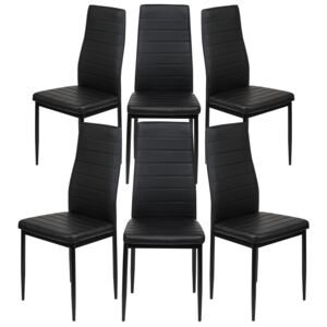6 krzeseł tapicerowanych k1 czarne pasy nogi czarne