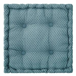 Elegancka kwadratowa poduszka podłogowa OTTO w kolorze morskiego błękitu
