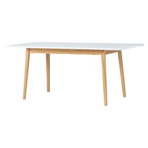 SELSEY Stół rozkładany Veneer 160-200x90cm biały-dąb naturalny