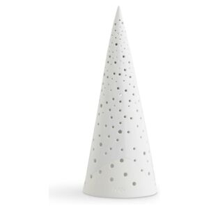 Biały świąteczny świecznik z porcelany kostnej Kähler Design Nobili, wys. 30 cm