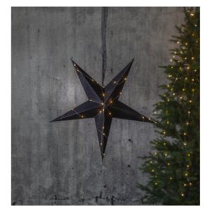 Czarna świąteczna dekoracja świetlna Star Trading Velvet, ø 60 cm