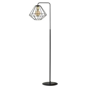 Czarna nowoczesna druciana lampa podłogowa - D051-Nadis