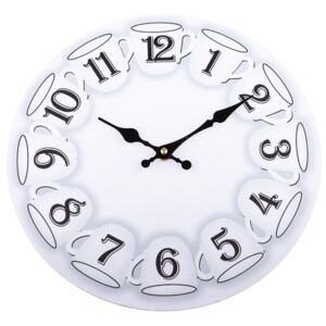 Wiszący zegar drewniany Dakls Mugs, ⌀ 34 cm