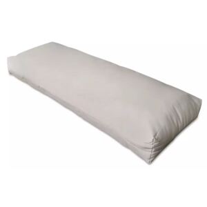 Wyściełana poduszka na oparcie, 120x40x10 cm, piaskowa biel