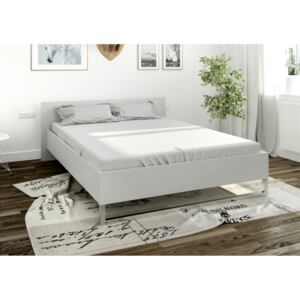 Białe łóżko o matowym wykończeniu Style 160x200