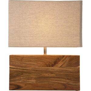 Lampa stołowa Wood Nature 33x43 cm beżowo-drewniana