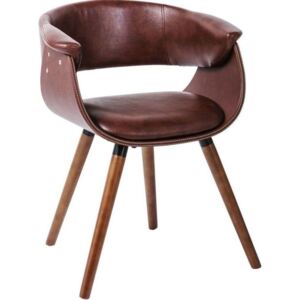 Krzesło z podłokietnikami Monaco 58x72 cm brązowe