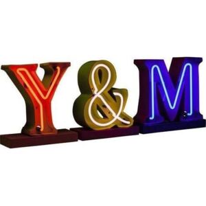Lampy dekoracyjne "Y and M" Neon 76x27 cm kolorowe (3-set)