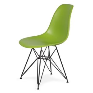 Krzesło DSR BLACK soczysta zieleń.13 - podstawa metalowa czarna