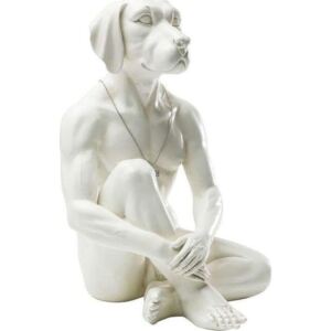 Figurka dekoracyjna Gangster Dog 24x33 cm kremowa