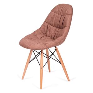 Krzesło RUGO brązowe tkanina