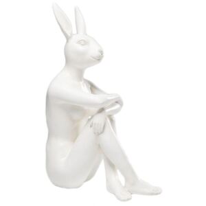 Figurka dekoracyjna Gangster Rabbit 26x39 cm biała