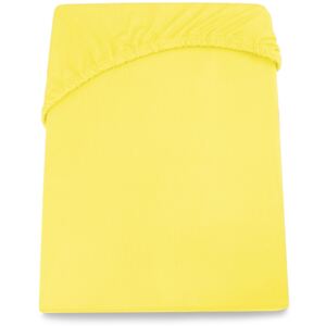 DecoKing – Prześcieradło Jersey - Amelia2 - Żółty 90x200 cm