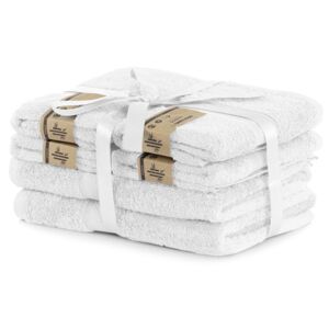 DecoKing - Ręcznik kąpielowy Bambusowy Gładki Biały BAMBY 70x140 cm