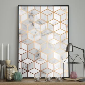 DecoKing - Plakat ścienny – Marble - Cubes 40x50 cm