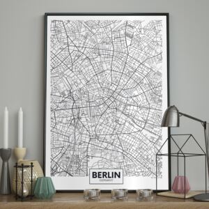 DecoKing - Plakat ścienny – Map - Berlin 50x70 cm