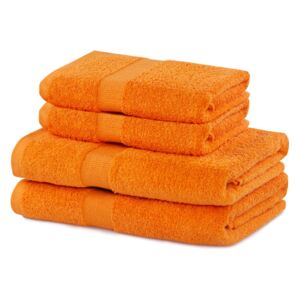 DecoKing - Ręcznik Bawełniany Pomarańczowy MARINA GŁADKI 30x50 cm