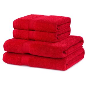 DecoKing - Ręcznik Bawełniany Czerwony MARINA GŁADKI 30x50 cm