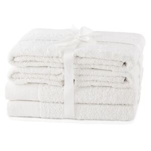 AmeliaHome - Ręcznik kąpielowy Bawełniany Gładki Biały AMARI 30x50 cm