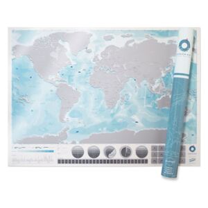 Mapa-zdrapka świata Luckies of London Scratch Map Oceans Edition